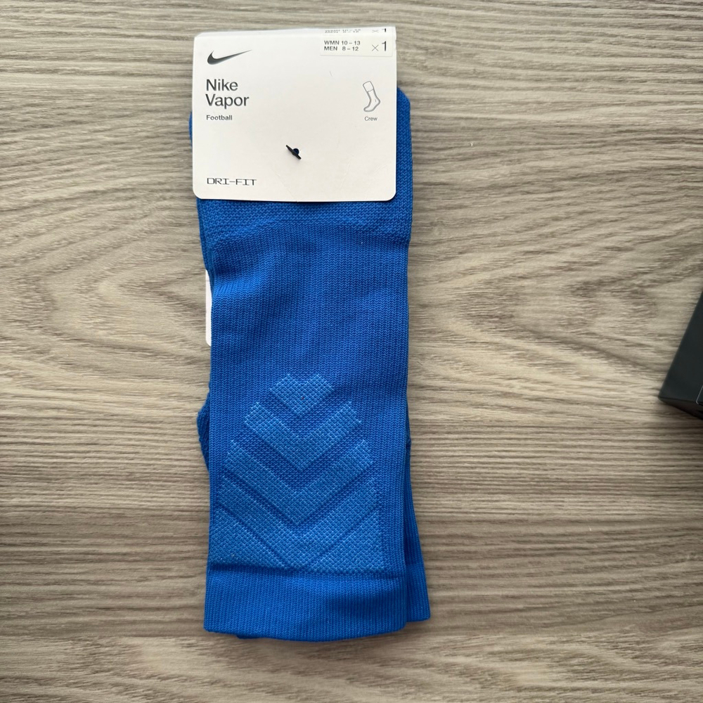Men's Nike Blue Vapor Football Crew Athletic Socks L